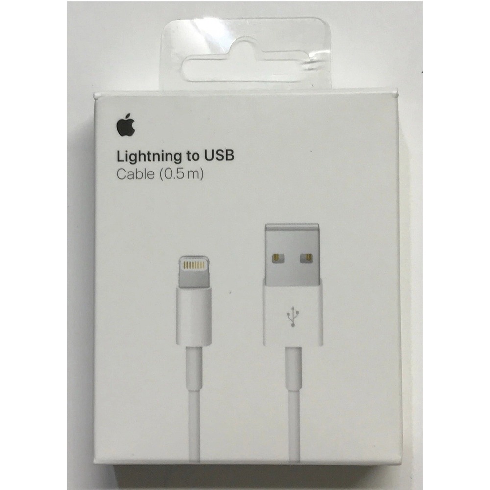 Apple ME291AM/A 0.5 Meter Lightning to USB Cable For iPhone 14/13/12/11/XR/XS/8